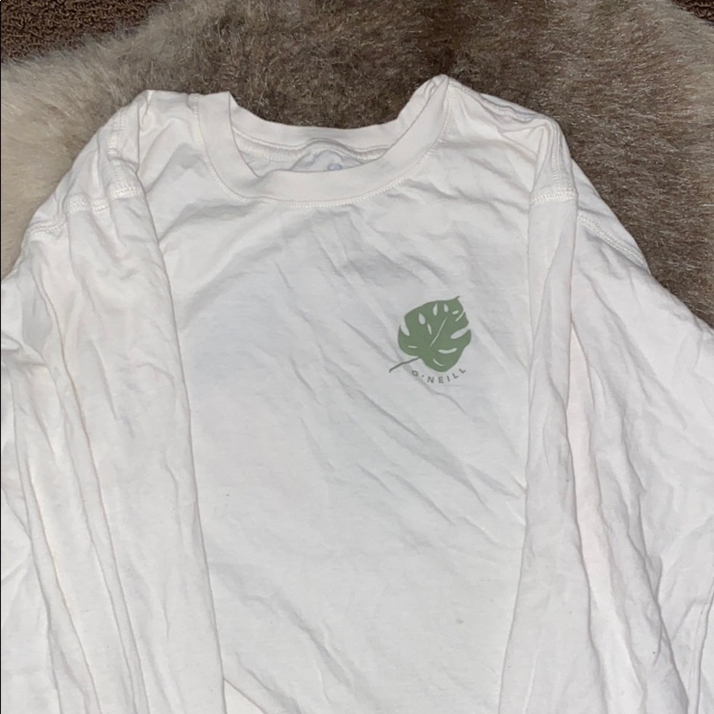 O’Neill long sleeve graphic top white